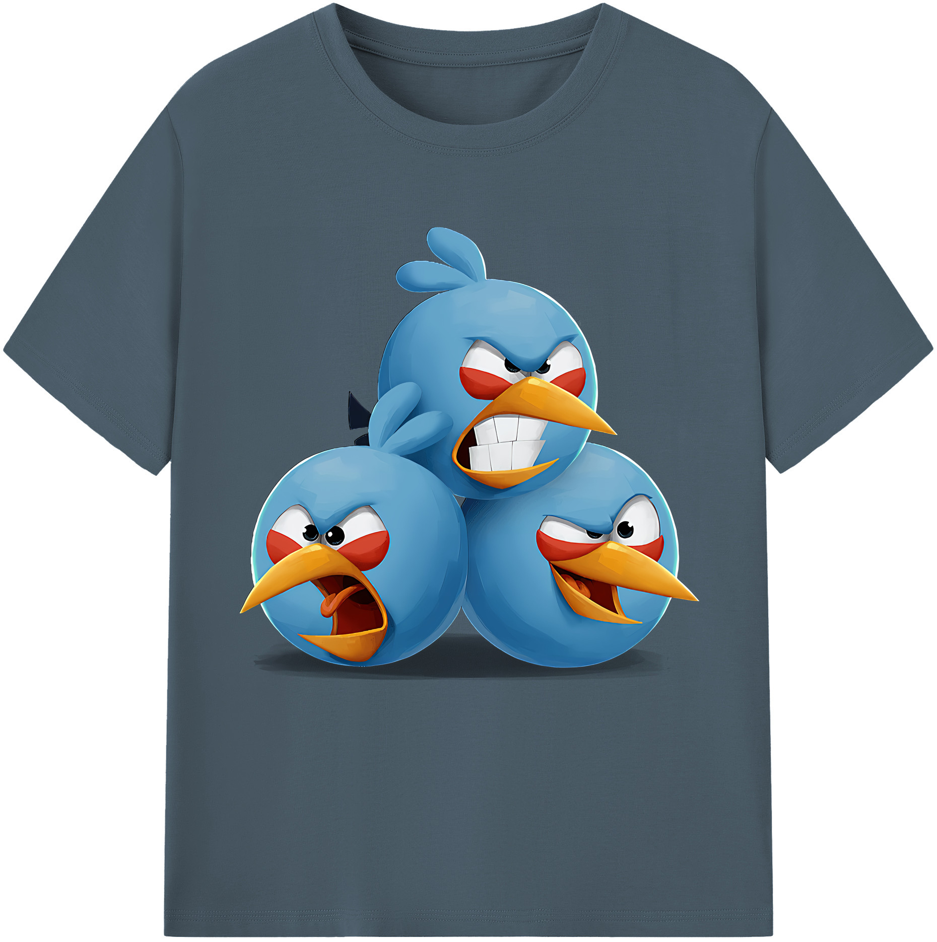 （画像用） Angry Birds アングリーバード 綿100％半袖Tシャツ（フロントプリント）